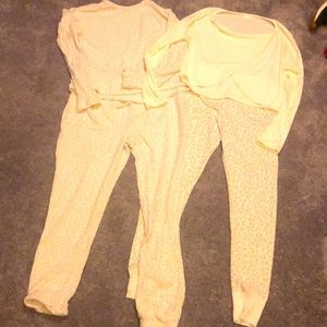 2 sets of neutral leopard print lounge wear